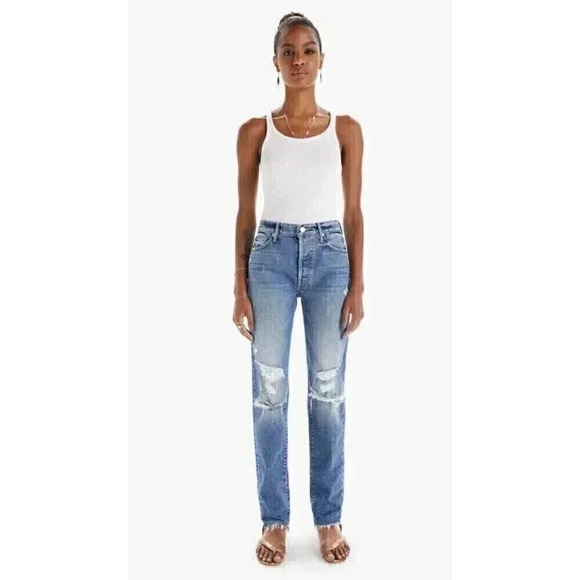 Mother Superior The Trickster Skimp Fray Thrill Seeker Size 25 Distressed Jeans - Picture 1 of 16